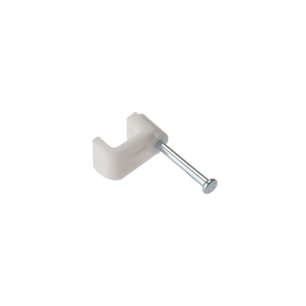 Forge FCC1W Cable Clip Flat White 1.00mm Box of 100