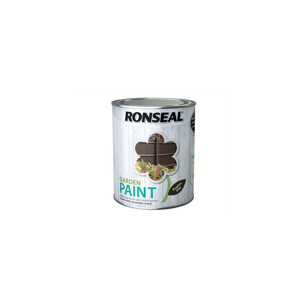 Ronseal 37405 Garden Paint English Oak 750ml
