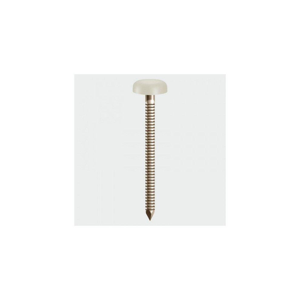 TIMco PN50CC Polymer Headed Nails Cream 50mm Box of 100