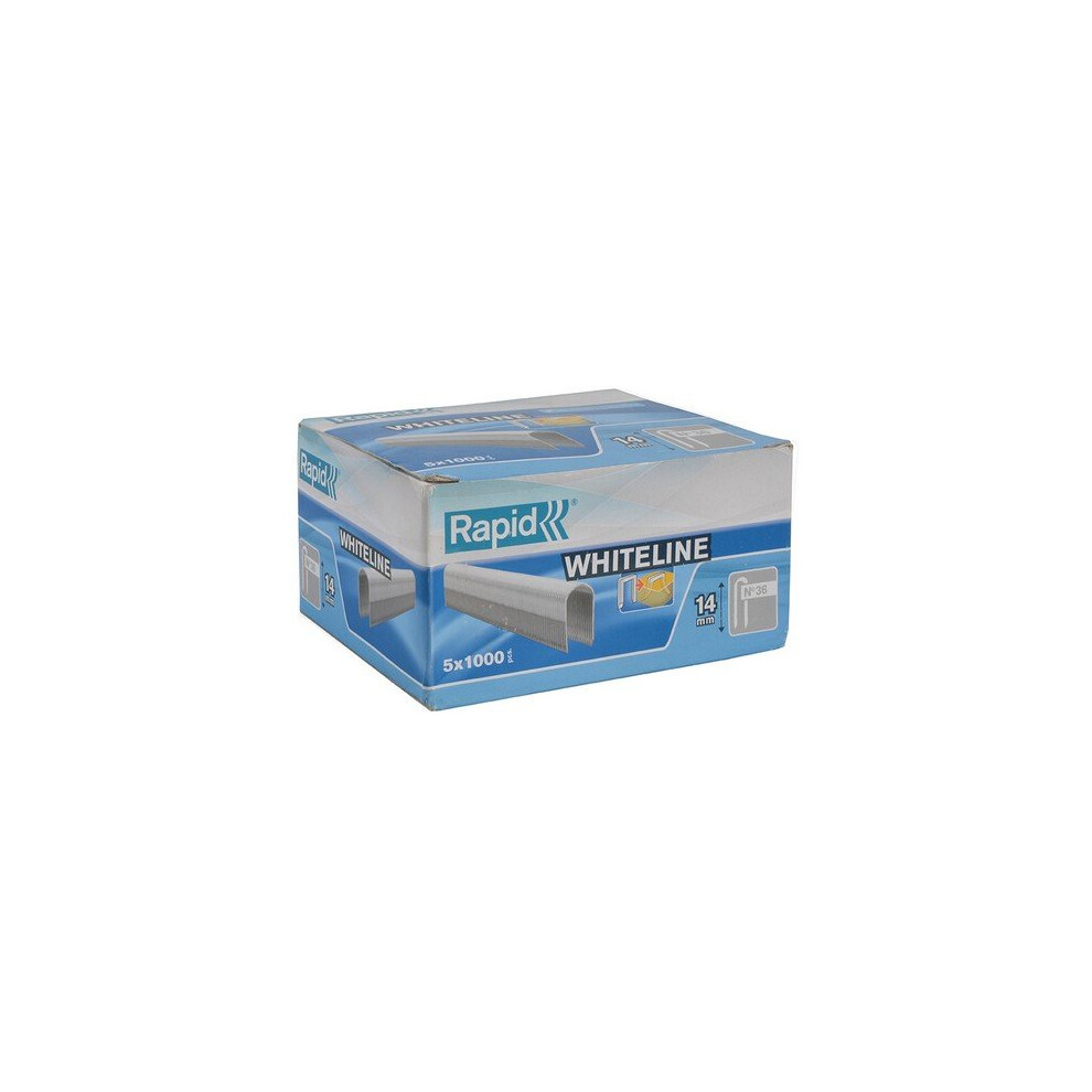 Rapid 11886911 36/14 14mm DP x 5m White Staples Box of 5 x 1000