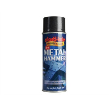 Plasti-Kote PKT2215 Metal Paint Hammer Spray Black 400ml
