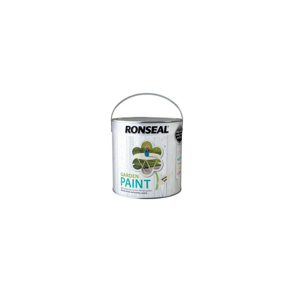 Ronseal 37426 Garden Paint White Ash 2.5 Litre
