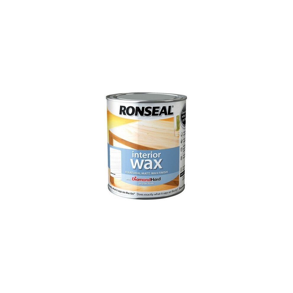Ronseal 36885 Interior Wax White Ash 750ml
