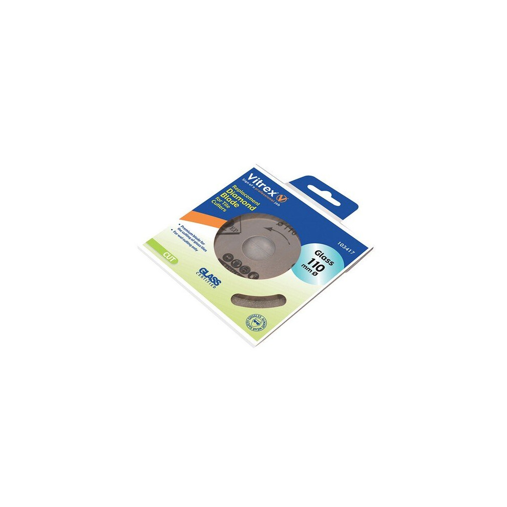Vitrex 103417 Diamond Blade Glass 110mm