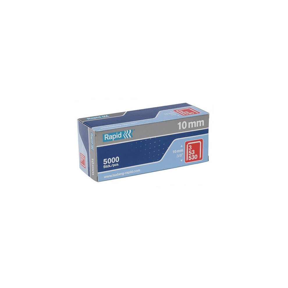 Rapid 11858810 53/10B 10mm Galvanised Staples Box of 5000