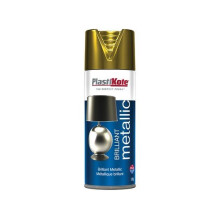 Plasti-Kote PKT160 Briljant metallisk sprayfärg guld 400 ml