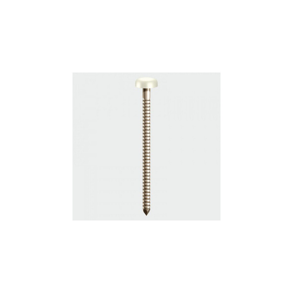 TIMco PP25WP Polymer Headed Pin White Bag of 65