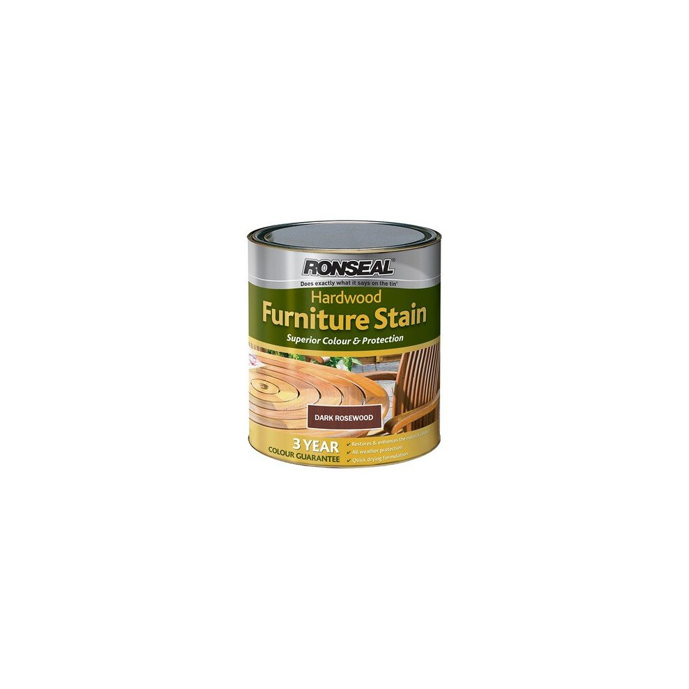 Ronseal 36428 Hardwood Furniture Stain Rosewood 750ml