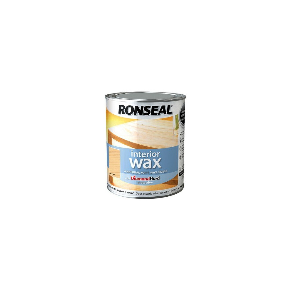 Ronseal 36886 Interior Wax Almond Wood 750ml