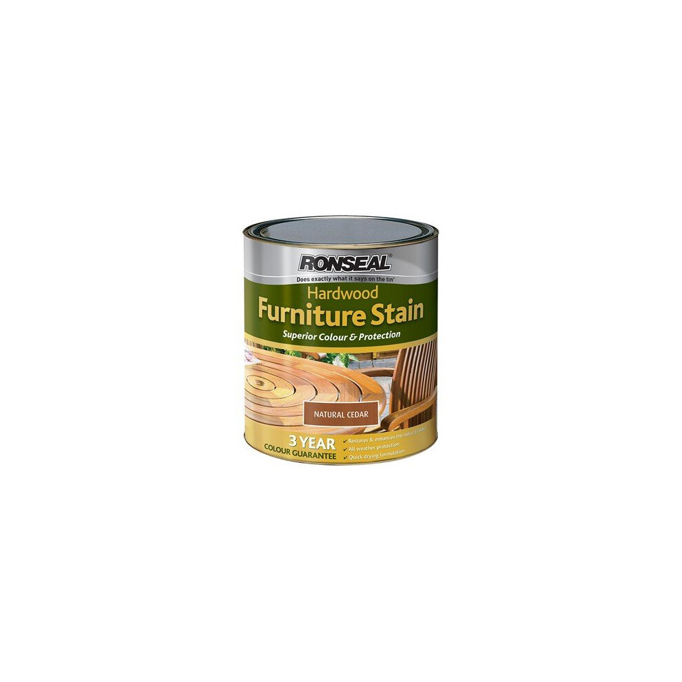 Ronseal 36427 Hardwood Furniture Stain Natural Cedar 750ml
