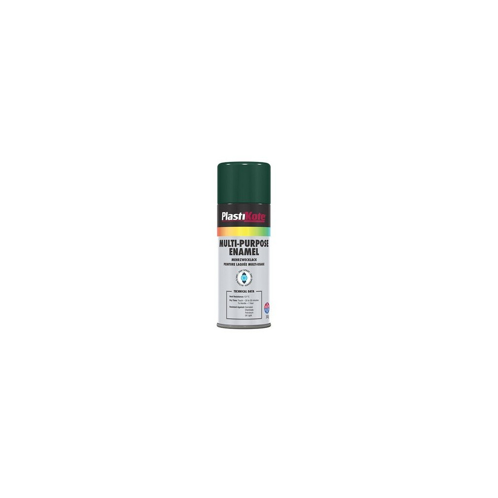 Plasti-Kote PKT60106 Multi Purpose Enamel Spray Paint Gloss Green 400ml