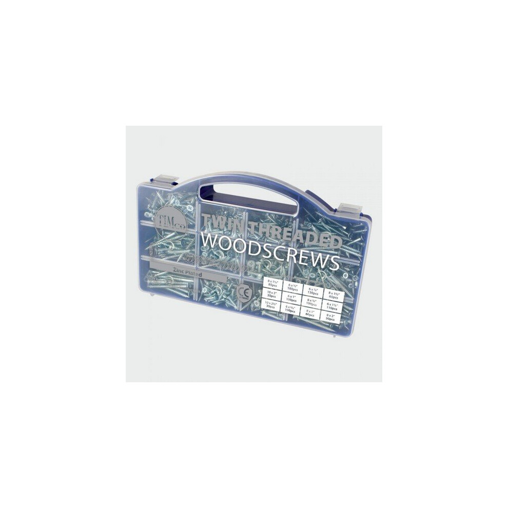 Timco Woodtray Twin Woodscrew Mixed Tray