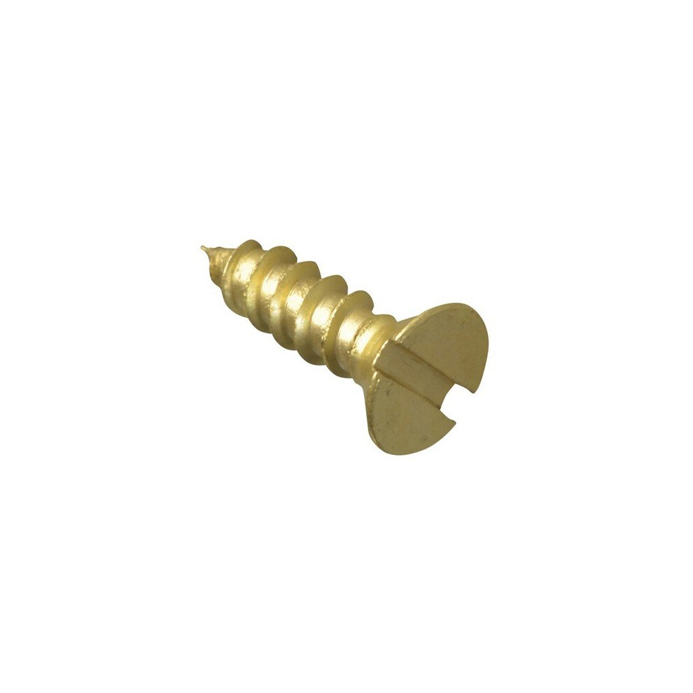 Forge FPCSK126BR Wood Screw Slotted CSK Brass 1 / 2in x 6 Forge Pack of 40