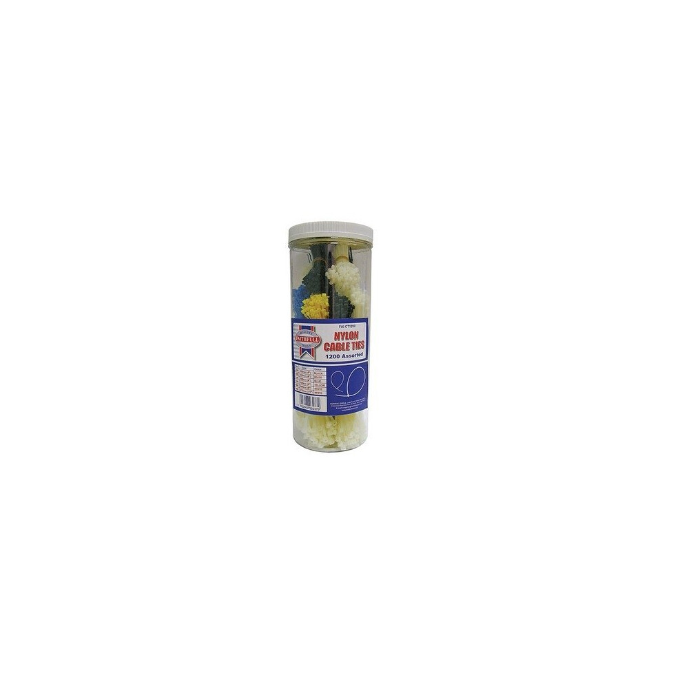 Faithfull FAICT1200 Cable Ties - Barrel Pack of 1200