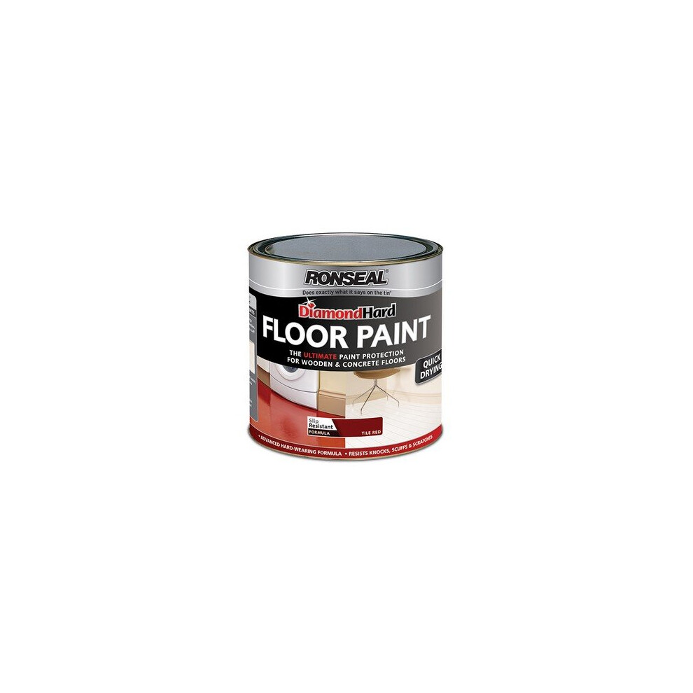 Ronseal 35754 Diamond Hard Floor Paint Tile Red 2.5 Litre