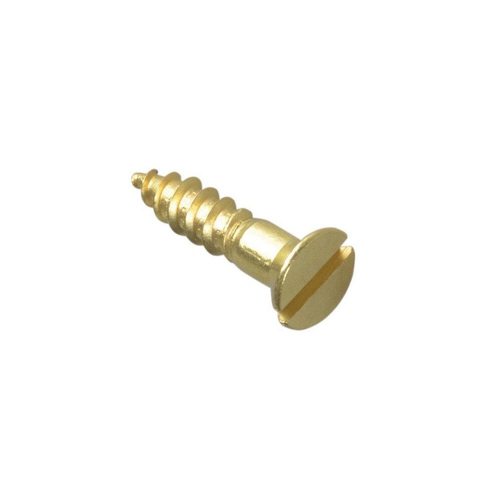 Forge FPCSK348BR Wood Screw Slotted CSK Brass 3 / 4in x 8 Forge Pack of 20