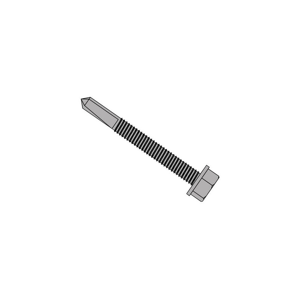 Forgefix TFHUWSD55100H TechFast Roofing Sheet to Steel Hex Screw No.5 Tip 5.5 x 100mm Box 100