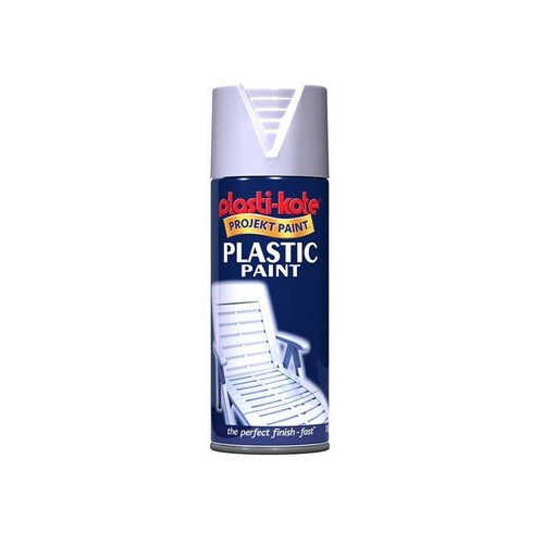 PlastiKote Plasti-Kote PKT10607 Plastic Paint Spray White Gloss 400ml