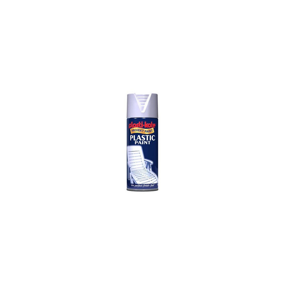 Plasti-Kote PKT10607 Plastic Paint Spray White Gloss 400ml