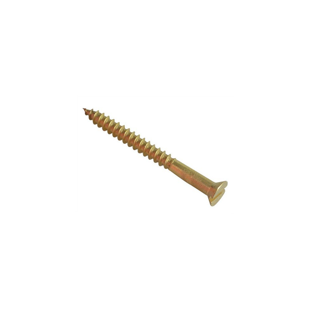 Forge FPCSK1126BR Wood Screw Slotted CSK Brass 1.1 / 2in x 6 Forge Pack of 12