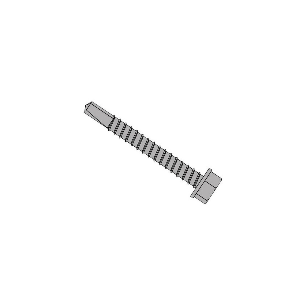 Forgefix TFHUWSD5538L TechFast Roofing Sheet To Steel Hex Screw No.3 Tip 5.5 X 38mm Box 100