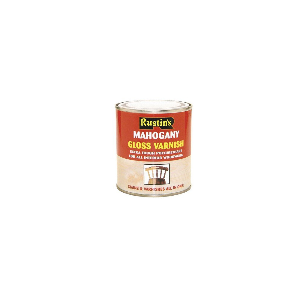 Rustins POGA500 Polyurethane Varnish & Stain Gloss Antique Pine 500ml