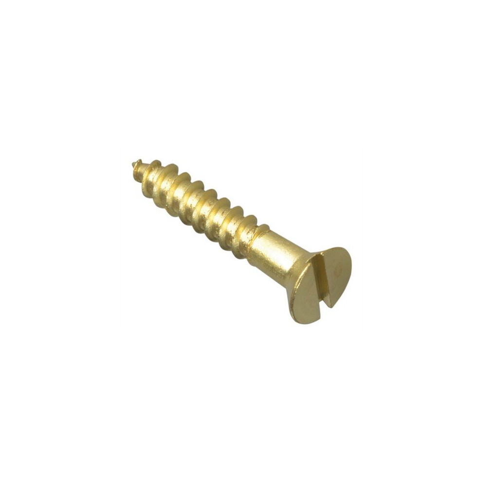 Forge FPRAH18BR Wood Screw Slotted Raised Head ST Solid Brass 1in x 8 Forge Pack of 16