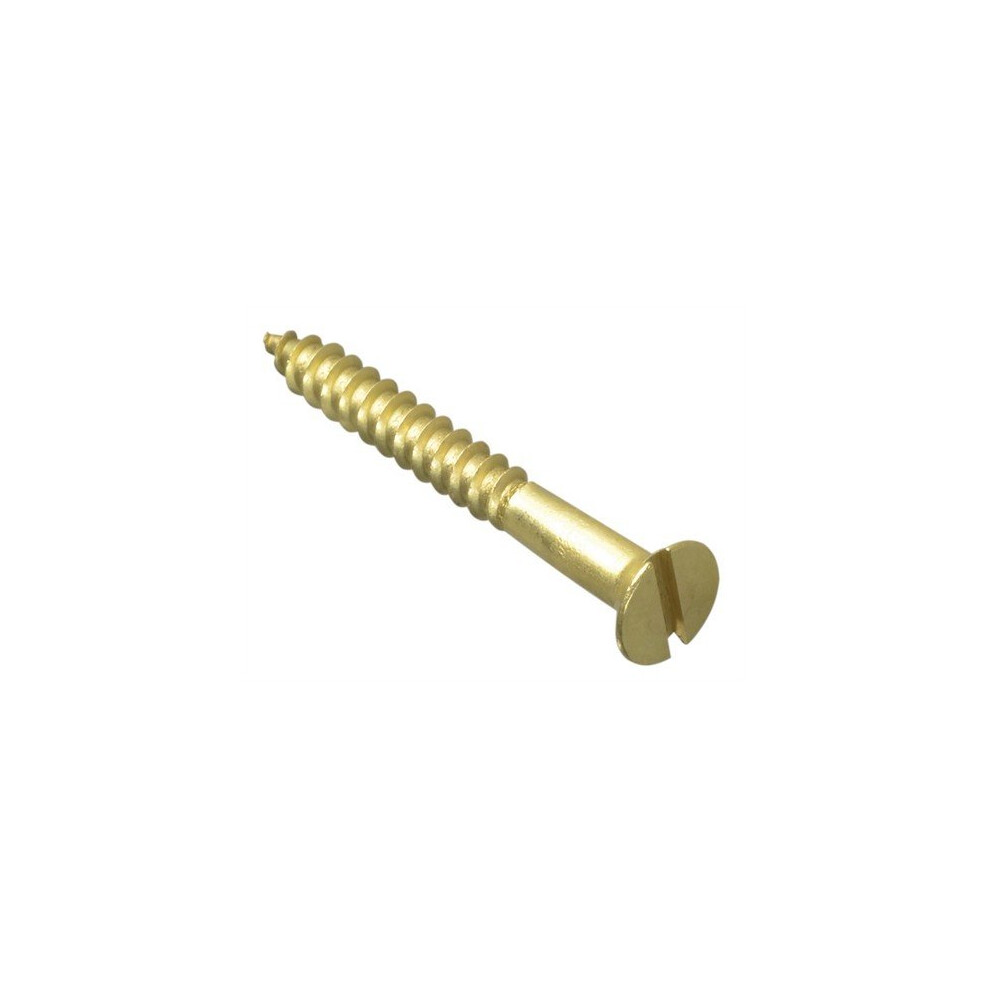 Forge Fpcsk1128br Wood Screw Slotted Csk Brass 1.1 / 2In X 8 Forge Pack Of 10 5028485166351