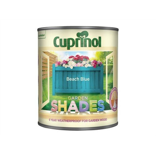 Cuprinol Garden Shades Beach Blue 1 Litre - Exterior Wood Stain CUPGSBB1L
