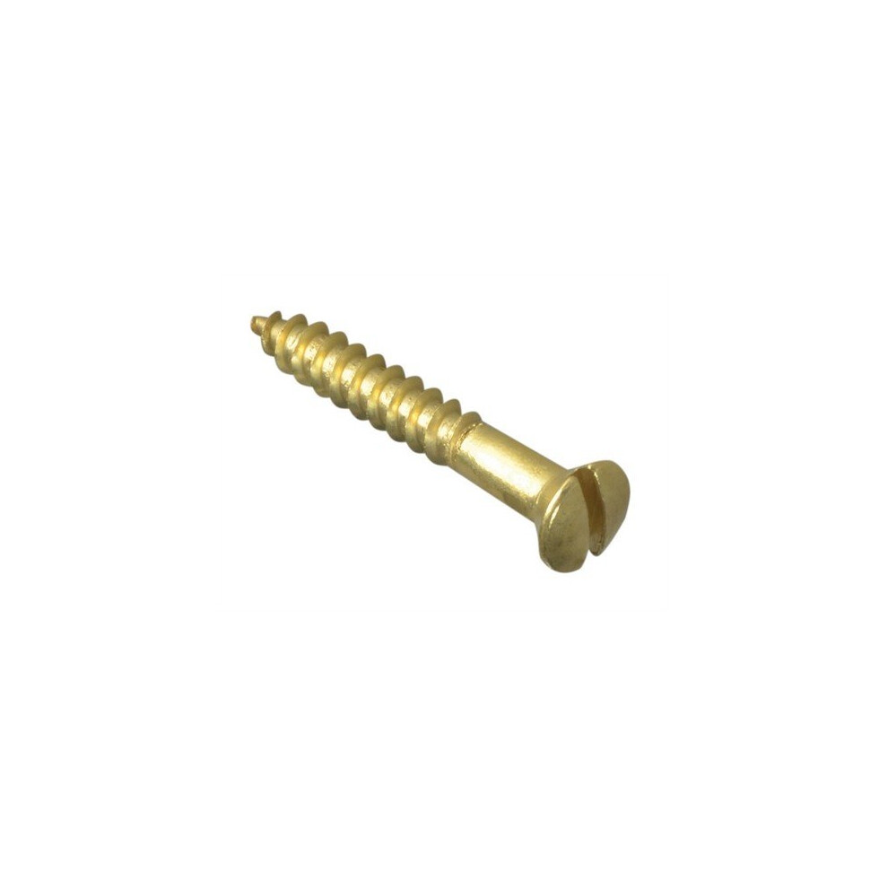 Forge FPRAH16BR Wood Screw Slotted Raised Head ST Solid Brass 1in x 6 Forge Pack of 20