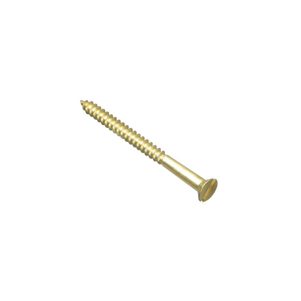Forge FPCSK21210BR Wood Screw Slotted CSK Brass 2.1 / 2in x 10 Forge Pack of 6