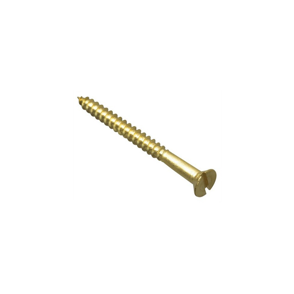 Forge FPCSK21212BR Wood Screw Slotted CSK Brass 2.1 / 2in x 12 Forge Pack of 4