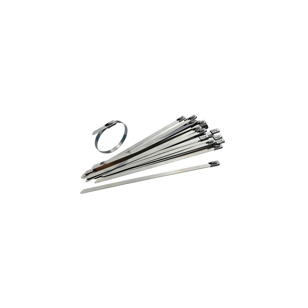 Faithfull FAICT68079SS Stainless Steel Cable Ties 7.9 x 680mm (Pack of 50)