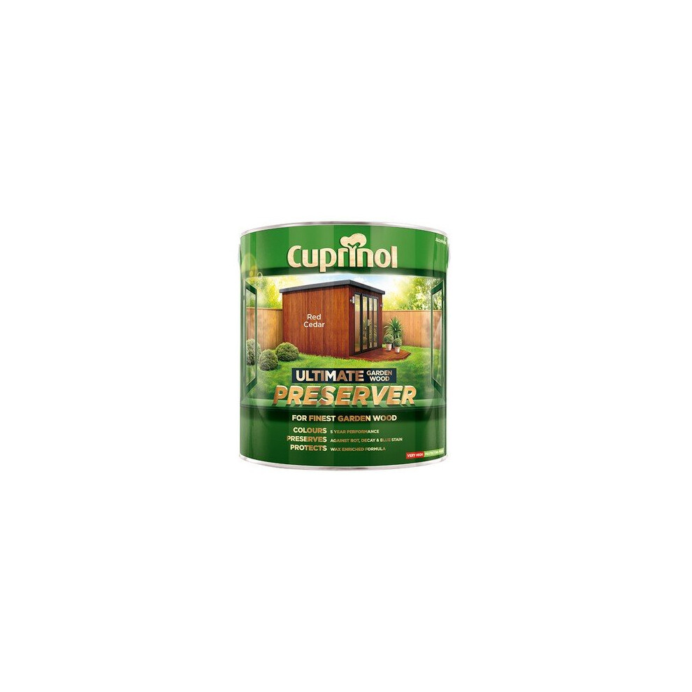 Cuprinol 5206120 Ultimate Garden Wood Preserver Red Cedar 4 Litre