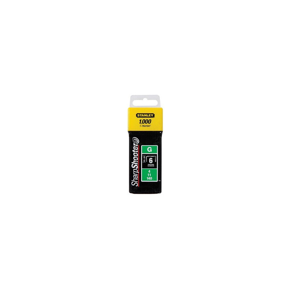 Stanley 0-TRA704T Heavy Duty Staples 6mm Pack of 1000