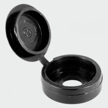 TIMco SHCCBLACKP Small Hinged Cover Cap Black 3.5 to 5mm Screw Bag of 100