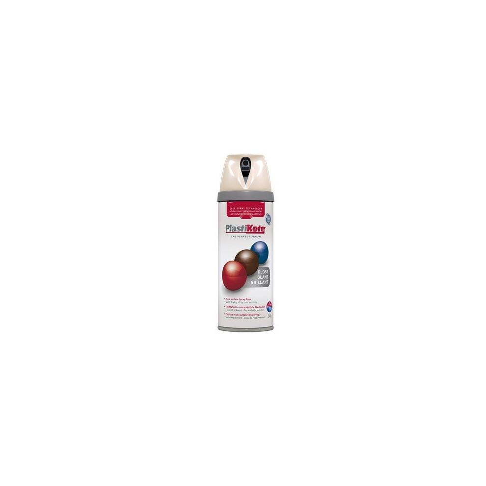 Plasti-Kote PKT21103 Twist & Spray Gloss Antique White 400ml