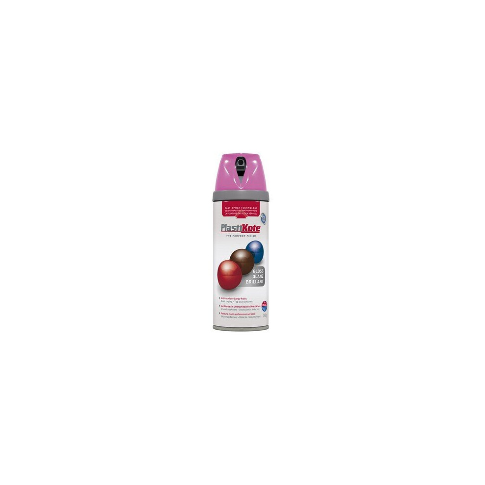 Plasti-Kote PKT21113 Twist & Spray Gloss Pink Burst 400ml