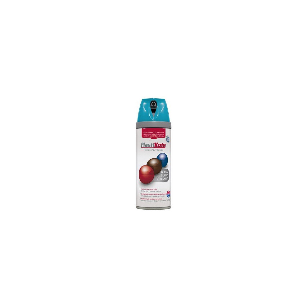 Plasti-Kote PKT21118 Twist & Spray Gloss Mediterranean Blue 400ml