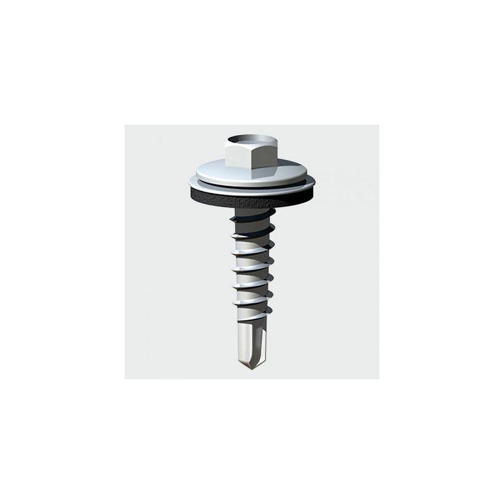 TIMco BMS22W16 Bi Met Hex Stitching Screw W16 6.3 x 22mm Box of 100