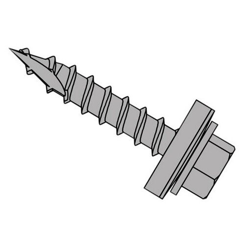 Forgefix TFHW16GP6332 TechFast Metal Roofing to Timber Hex Screw T17 Gash Point 6.3 x 32mm Box 100