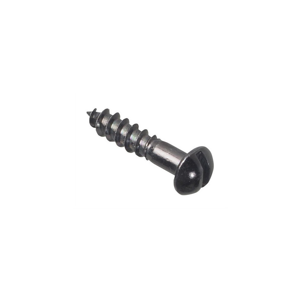 Forge FPRH348BJ Wood Screw Slotted Round Head ST Black Japanned 3 / 4in x 8 Forge Pack of 25