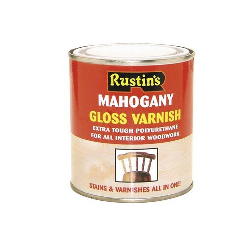 Rustins Rustins POGW500 Polyurethane Varnish & Stain Gloss Walnut 500ml