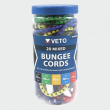 Veto BUNMIX20 20 Pcs Mixed Set Bungee Cord Pack of 20
