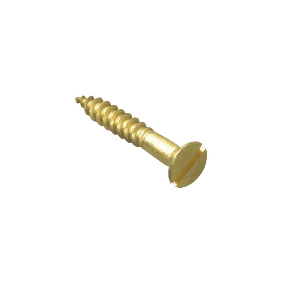 Forge FPCSK11410BR Wood Screw Slotted CSK Brass 1.1 / 4in x 10 Forge Pack of 10