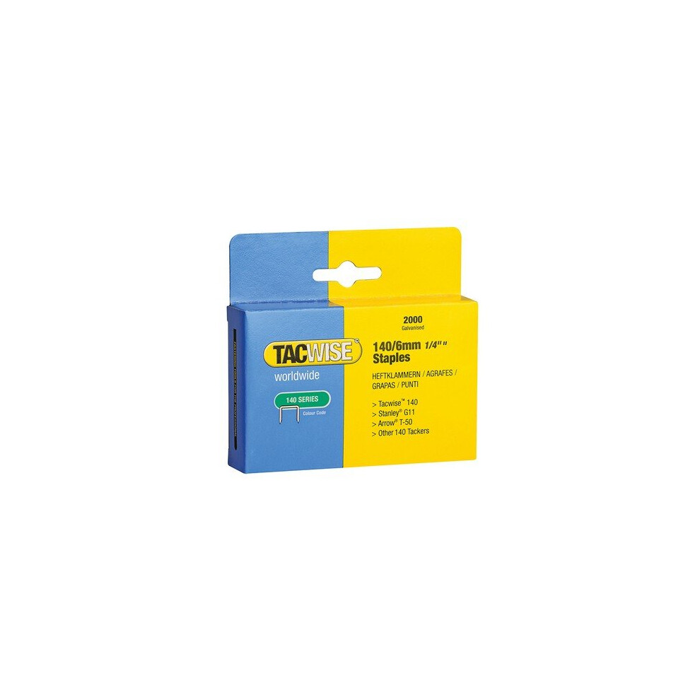 Tacwise 345 140 Heavy-Duty Staples 6mm (Type T50 G) Pack 2000