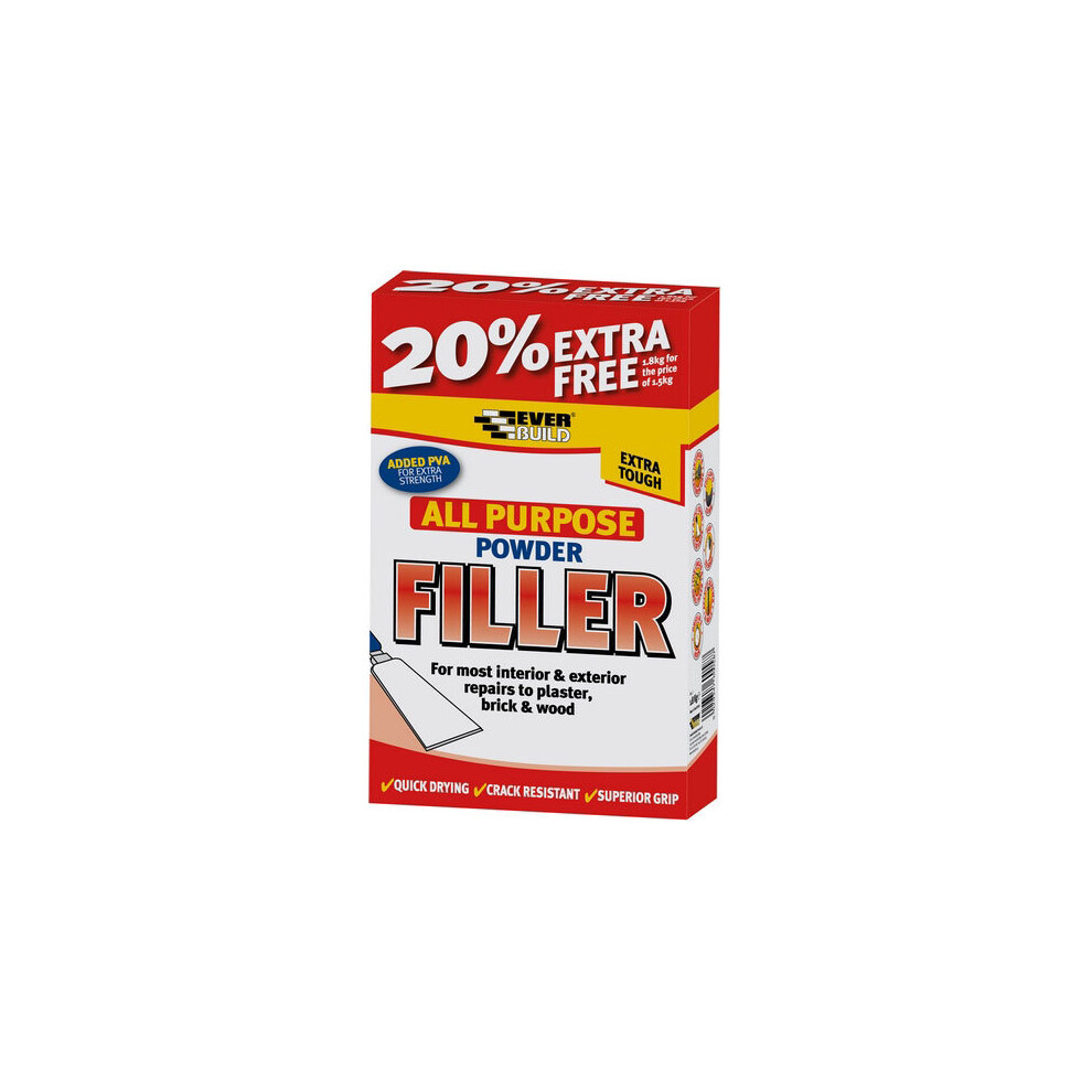 Everbuild All Purpose Powder Filler White 1.5kg