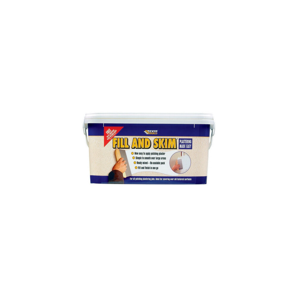 Everbuild Fill And Skim White 5 Litre