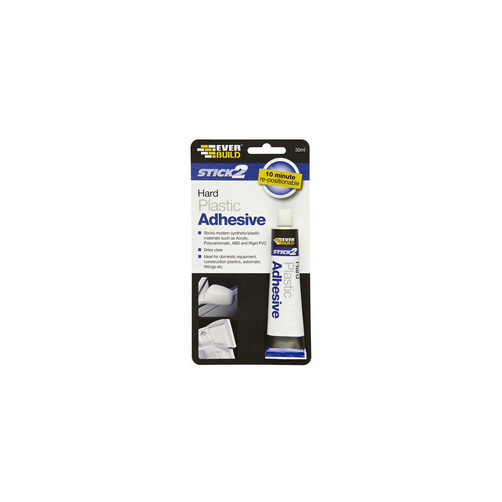 Everbuild Stick 2 Hard Plastic Adhesive 30ml Tube