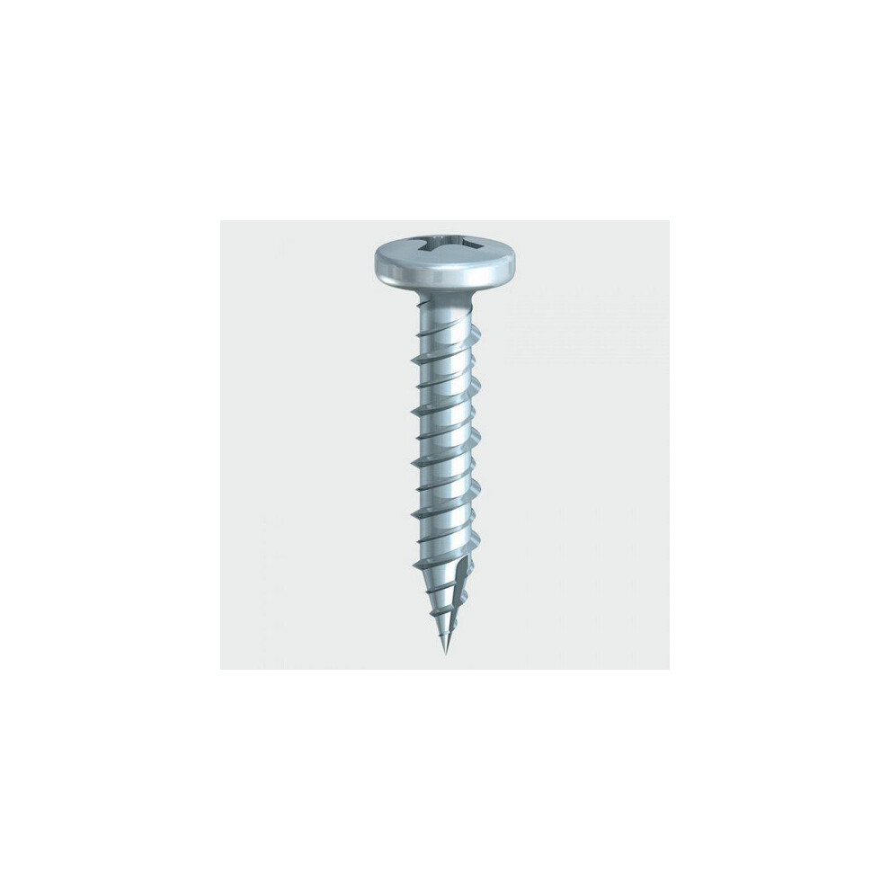 TIMco 112Z PVC Friction Stay Shallow Pan Double Slash Point Screw BZP 4.3 x 25mm Box of 1,000